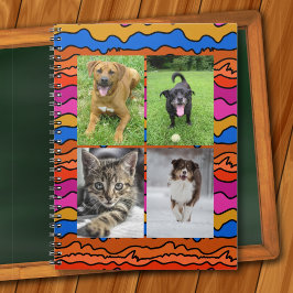 Fyra fotomallar Abstrakt konstskola Anteckningsbok