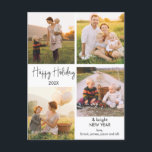 Fyra fotopatologiska, minimalistfamiljefollor - ju vykort<br><div class="desc">Minimalistiskt fyra foto-minimalistfamiljers vykort för fotopulering Enkel fyra fotojulvykort med en modern kalligrafi av en icke-redigerbar förstahandsbild,  familjen namn. Baksidan av vykortet förbereds för adress och längre budskap. Underbar för någon som tycker om moderna minimalistiska vykort.</div>