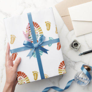 Fyra fotspår Fars dag presentpapper