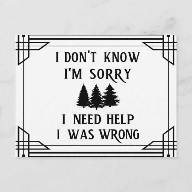 Fyra fraser som leder till visdom vykort (Framsida)