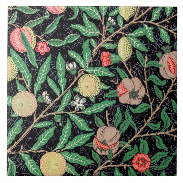 Fyra frukter, William Morris Kakelplatta (Framsidan)