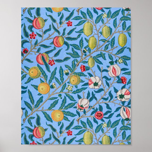 Fyra frukter, William Morris Poster (Framsidan)