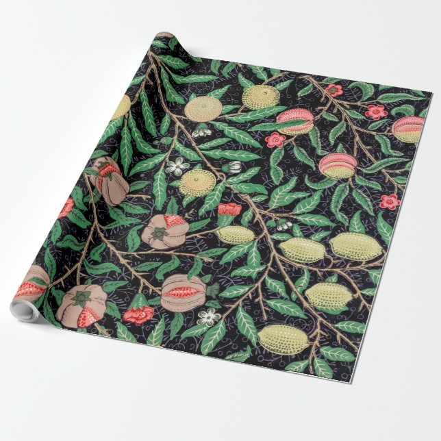 Fyra frukter, William Morris Presentpapper (Utrullad)