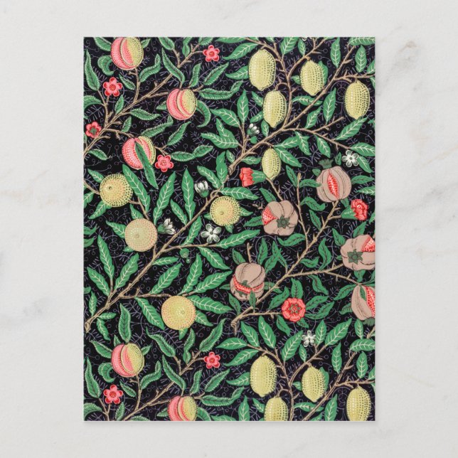 Fyra frukter, William Morris Vykort (Framsida)
