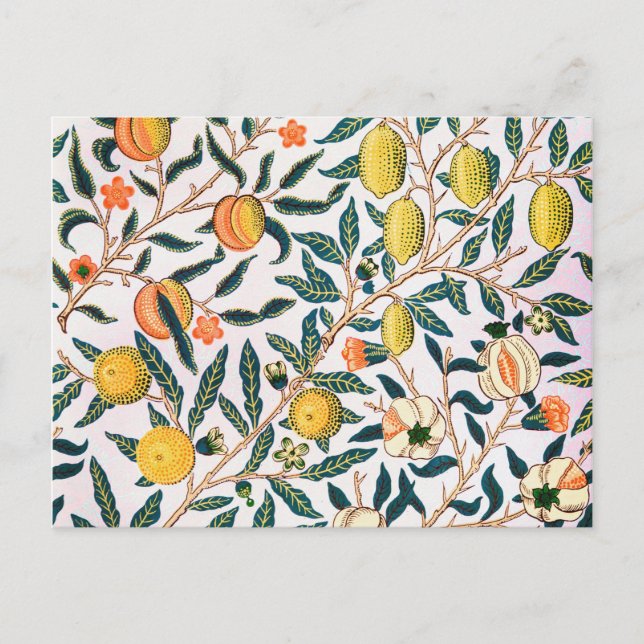 Fyra frukter, William Morris Vykort (Framsida)