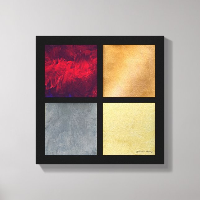 Fyra fyrkanter 001 canvastryck (Framsida)