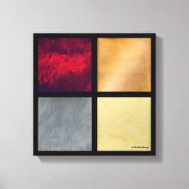 Fyra fyrkanter 001 canvastryck