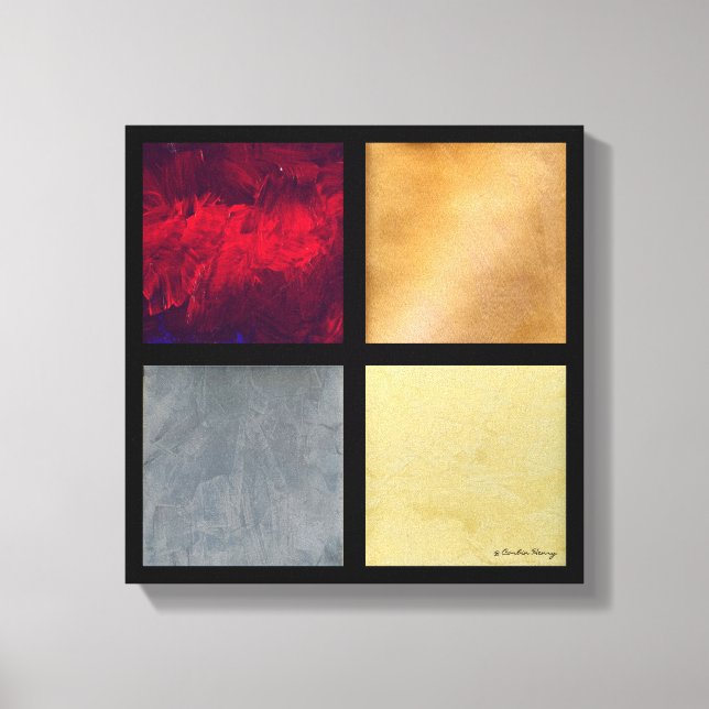 Fyra fyrkanter 001 canvastryck (Framsida)