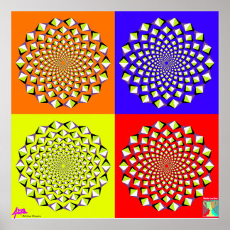 Fyra fyrkanter Poster