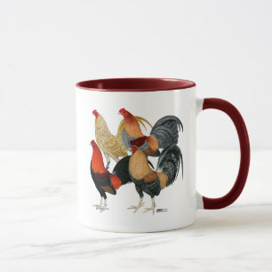 Fyra gamecockar mugg