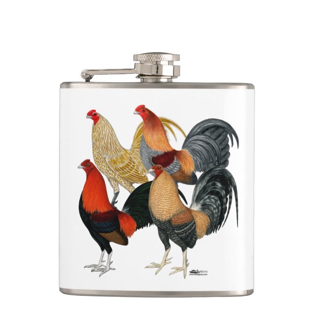 Fyra Gamecocks Fickplunta (Framsidan)