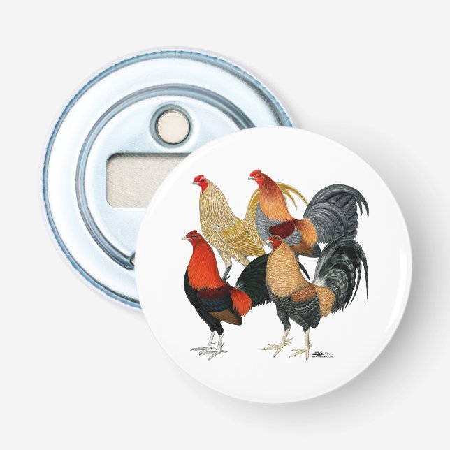 Fyra Gamecocks Flasköppnare (Framsidan)