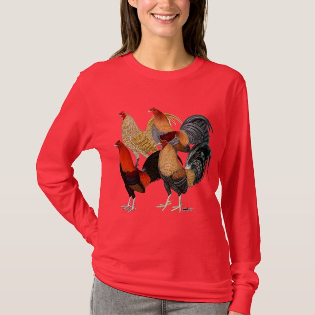 Fyra Gamecocks T-shirt (Framsida)