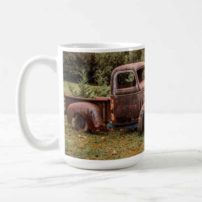 Fyra gammala lastbilar kaffemugg (Vänster)