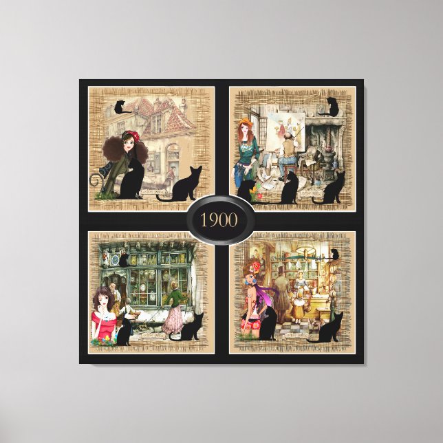 Fyra gånger Anton Pieck Canvastryck (Framsida)