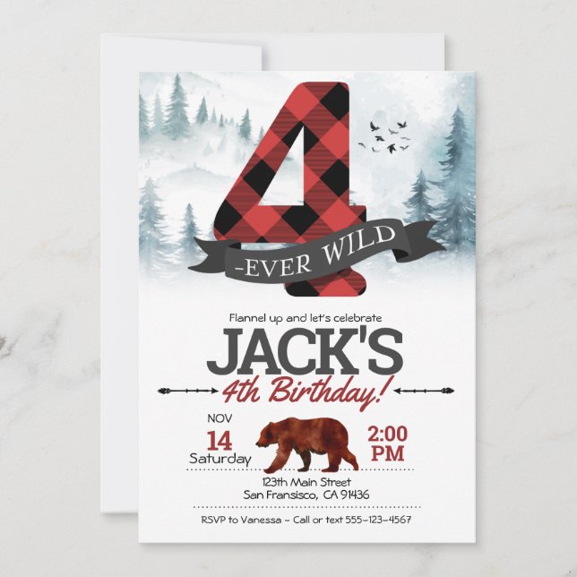 Fyra gånger i Vilden, Lumberjack 4:e Inbjudningar (Framsida)