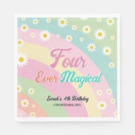 Fyra gånger magiska fjärde födelsedag-Daisyn Pappersservett