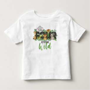 Fyra gånger om vilden Jungle Safari Animals Birthd T Shirt