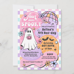 Fyra gånger tidigare taloky Halloween Ghost 4e föd Inbjudningar