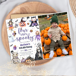 Fyra gånger tidigare taloky Halloween Ghost 4e föd Inbjudningar