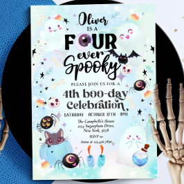 Fyra gånger tidigare taloky Halloween Ghost Inbjudningar