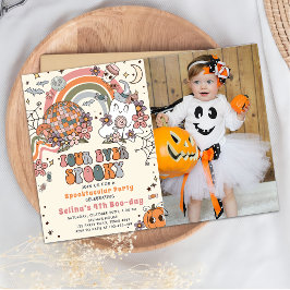 Fyra gånger tidigare taloky Retro Ghost Halloween  Inbjudningar