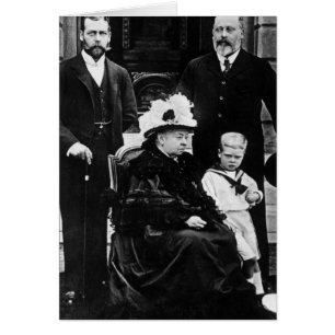 Fyra Generation av Victorian Royalty Hälsningskort