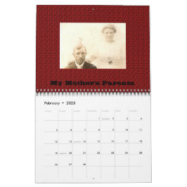 Fyra Generation-fotofamiljekalender i Träd Kalender