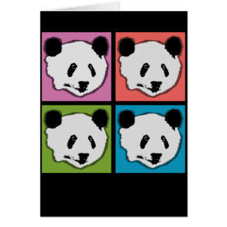 Fyra Giant Panda Bears Hälsningskort