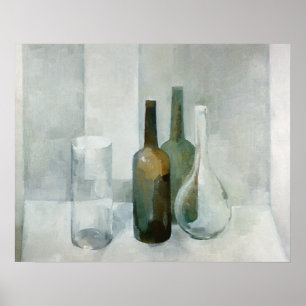 Fyra glasobjekt poster