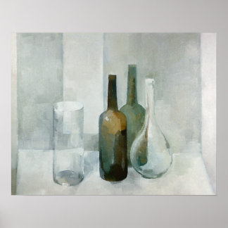 Fyra glasobjekt poster