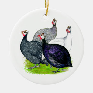 Fyra Guineas Julgransprydnad Keramik