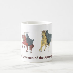 Fyra hästar av apokalypsmuggen kaffemugg