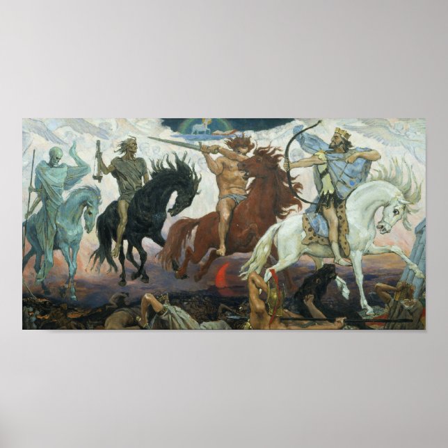 Fyra hästar från Apocalypse-avslöjanden Poster (Framsidan)