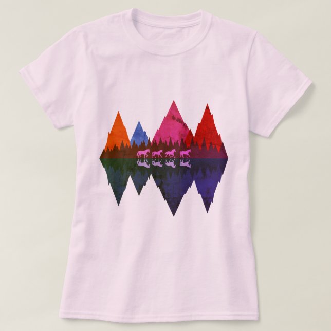 Fyra hästar t shirt (Design framsida)