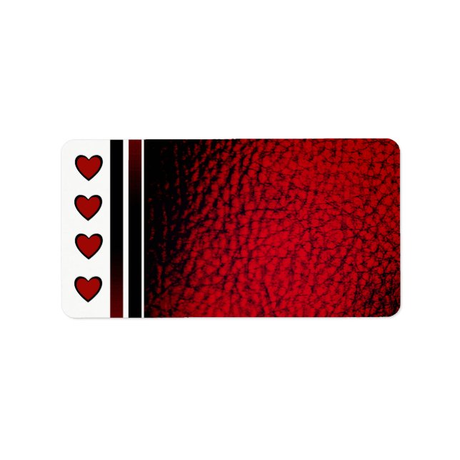 Fyra hjärthjärtans Valentine Adressetikett (Framsidan)