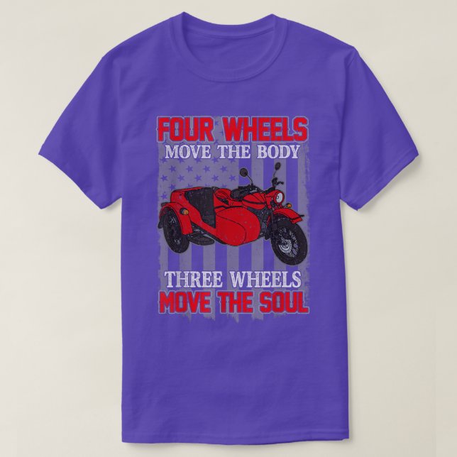 Fyra Hjul - Biker för motorcykel 3 - rörelse T Shirt (Design framsida)