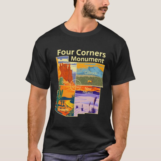 Fyra hörn per månad med Parker utanför USA T Shirt (Framsida)