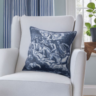 Fyra horsperma från Apocalypse Blue Toile Kudde