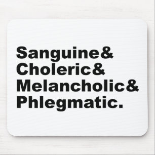 Fyra Humor Sanguine Choleric Melancholie Phlegm Musmatta