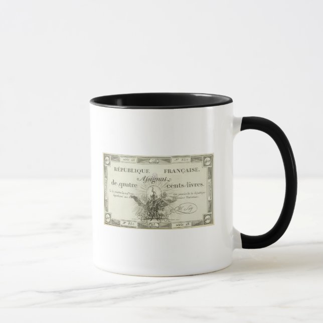Fyra hundra livresedel, 21st September 1792 Mugg (Höger)