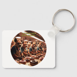 Fyra Hyenas går in i ett bakverk... Nyckelring