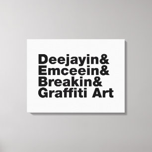 Fyra Inslag i Hip hop Canvastryck