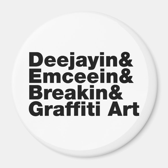 Fyra Inslag i Hip hop Magnet (Framsidan)