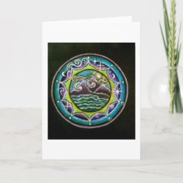 Fyra Inslag Mandala-hälsningskort Kort