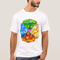 Fyra Inslag T-Shirt Designad av Oberon Zell