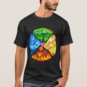 Fyra Inslag T-Shirt Designad av Oberon Zell