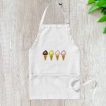 Fyra iskrämer förkläde<br><div class="desc">En rad med fyra olika iskrämer. Den här designen ser ut att vara verkligen för dessa Apron</div>