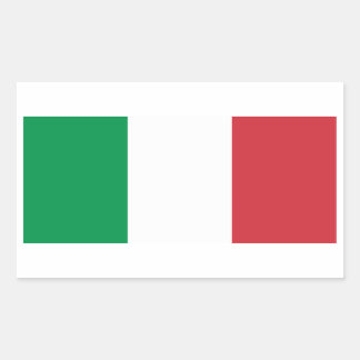FYRA Italiarna Nationell Flagga Rektangulärt Klistermärke