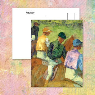 Fyra Jockeys Horses Edgar Degas Vykort